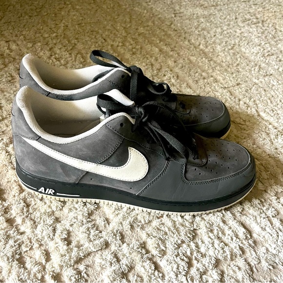 Nike Air Force 1 '07 Midnight Fog Grey Suede Leather size 15 - Picture 1 of 7